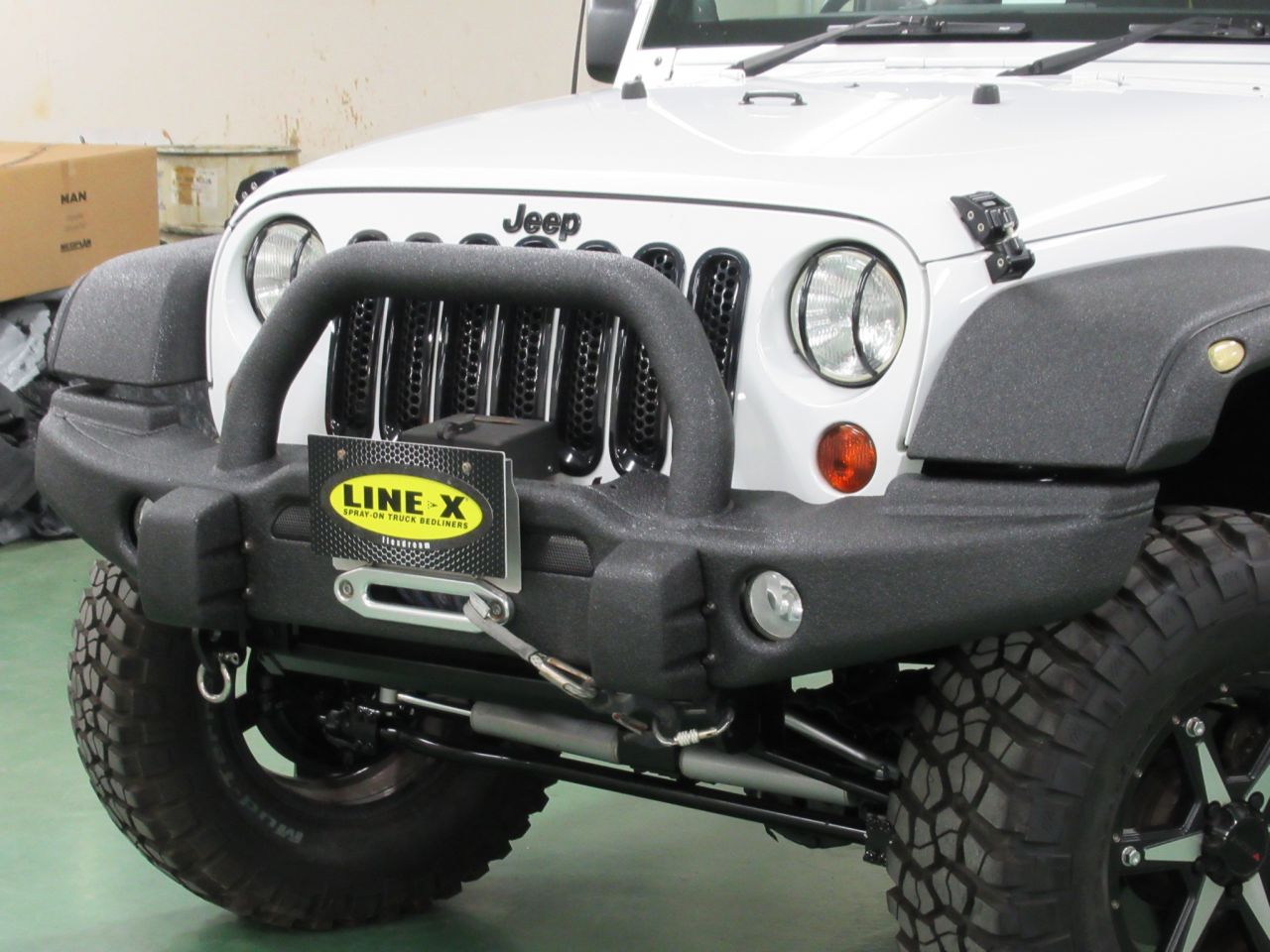 JEEP JKラングラー AEV前後バンパー＆純正オーバーフェンダー ≪LINE-X